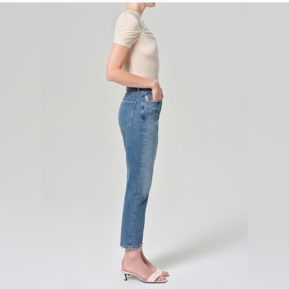 NWT Agolde | Riley High Rise straight Crop Jeans | Size 33 Frequency - Picture 3 of 8